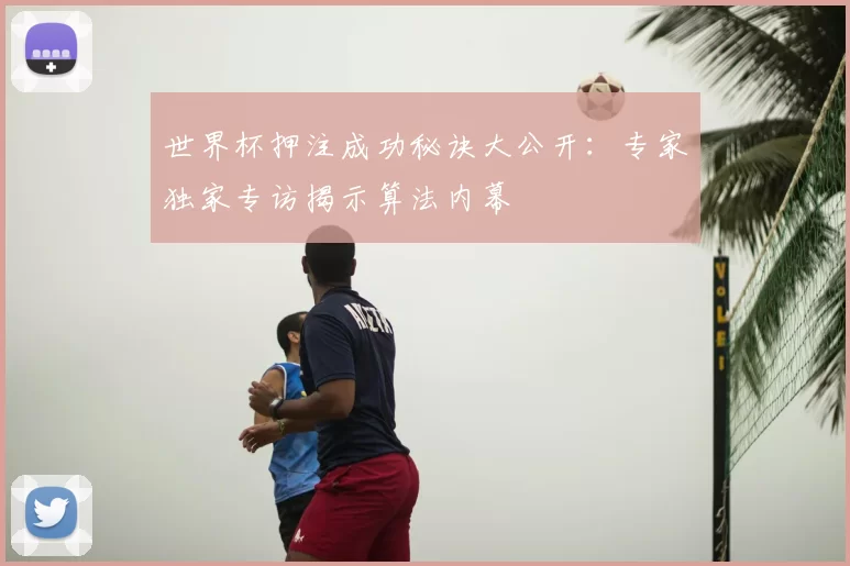 世界杯押注成功秘诀大公开:专家独家专访揭示算法内幕