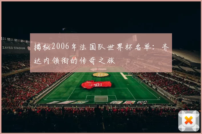揭秘2006年法国队世界杯名单：齐达内领衔的传奇之旅