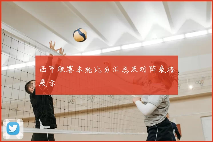 西甲联赛本轮比分汇总及对阵表格展示